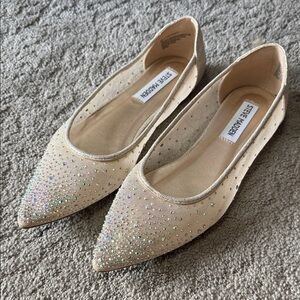Steve Madden Glittering Beige Flats